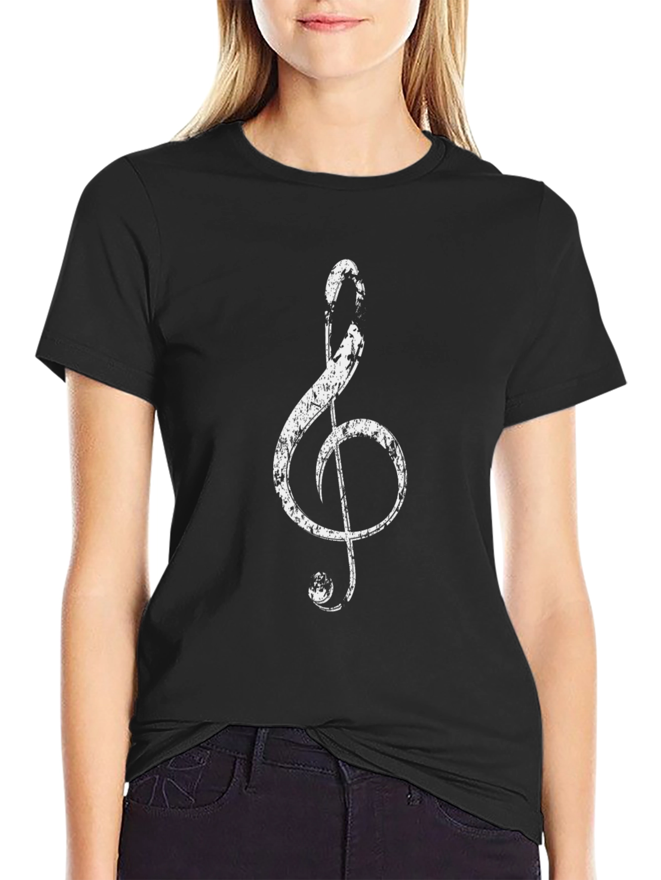 Musical Note Graphic Tee - Cool Treble Clef Design