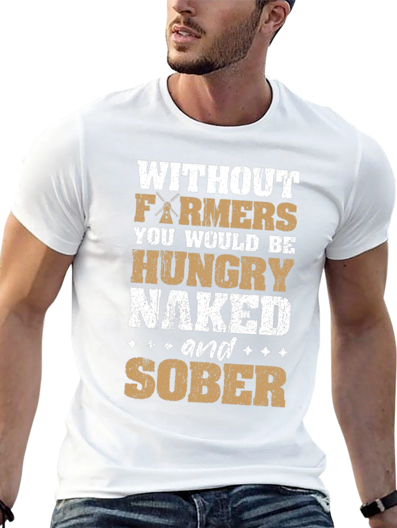 Farmers: Hungry Naked & Sober Graphic Tee