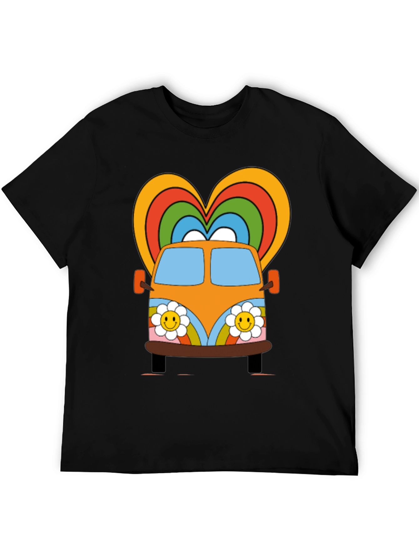 Retro Hippie Van Heart Graphic Tee