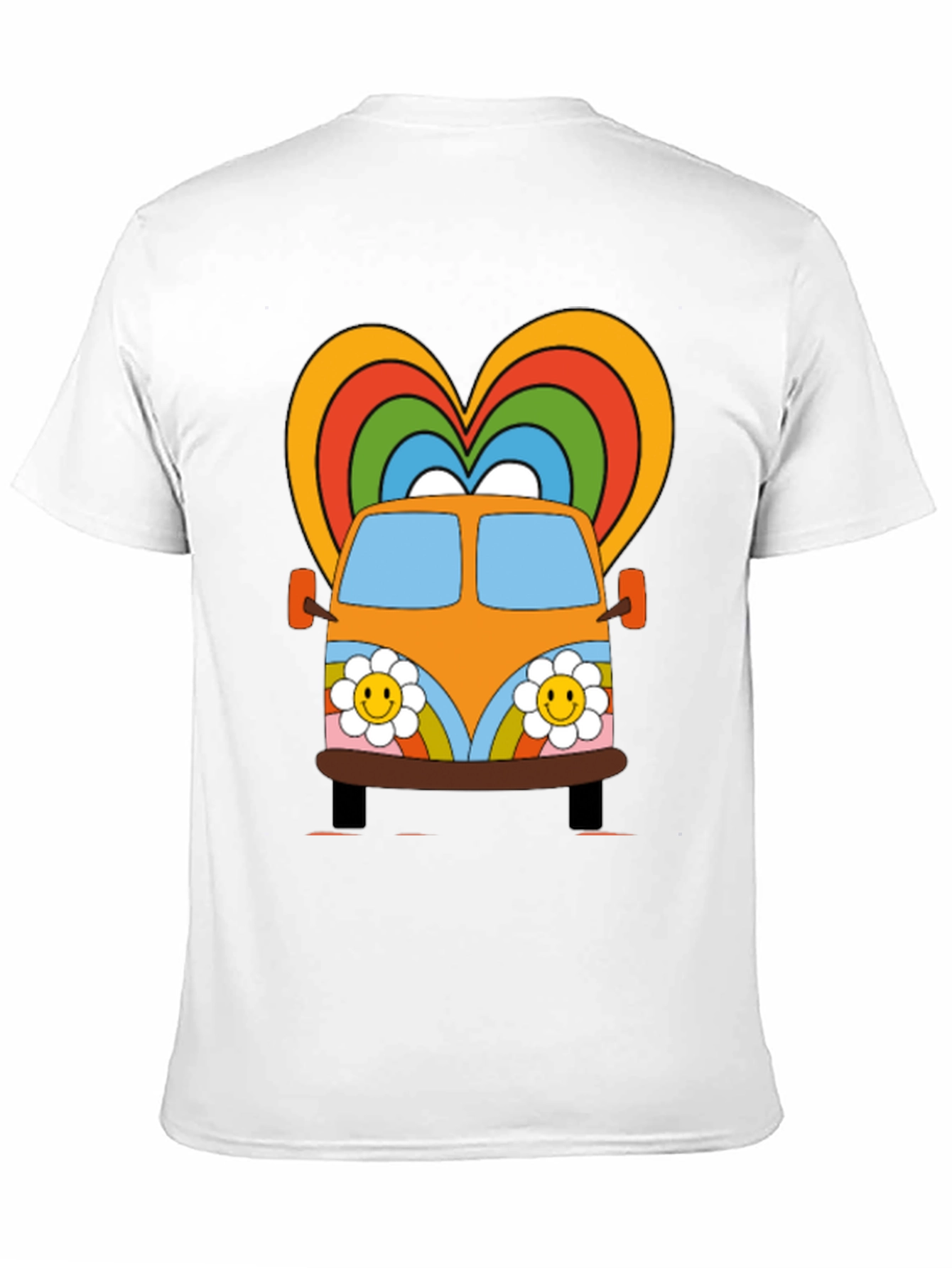 Retro Hippie Van Heart Graphic Tee