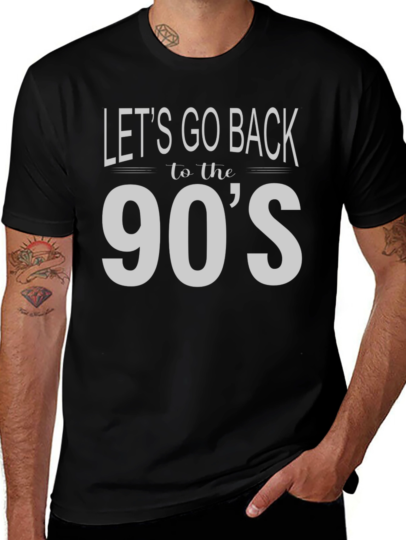 Retro 90s Throwback Black T-Shirt