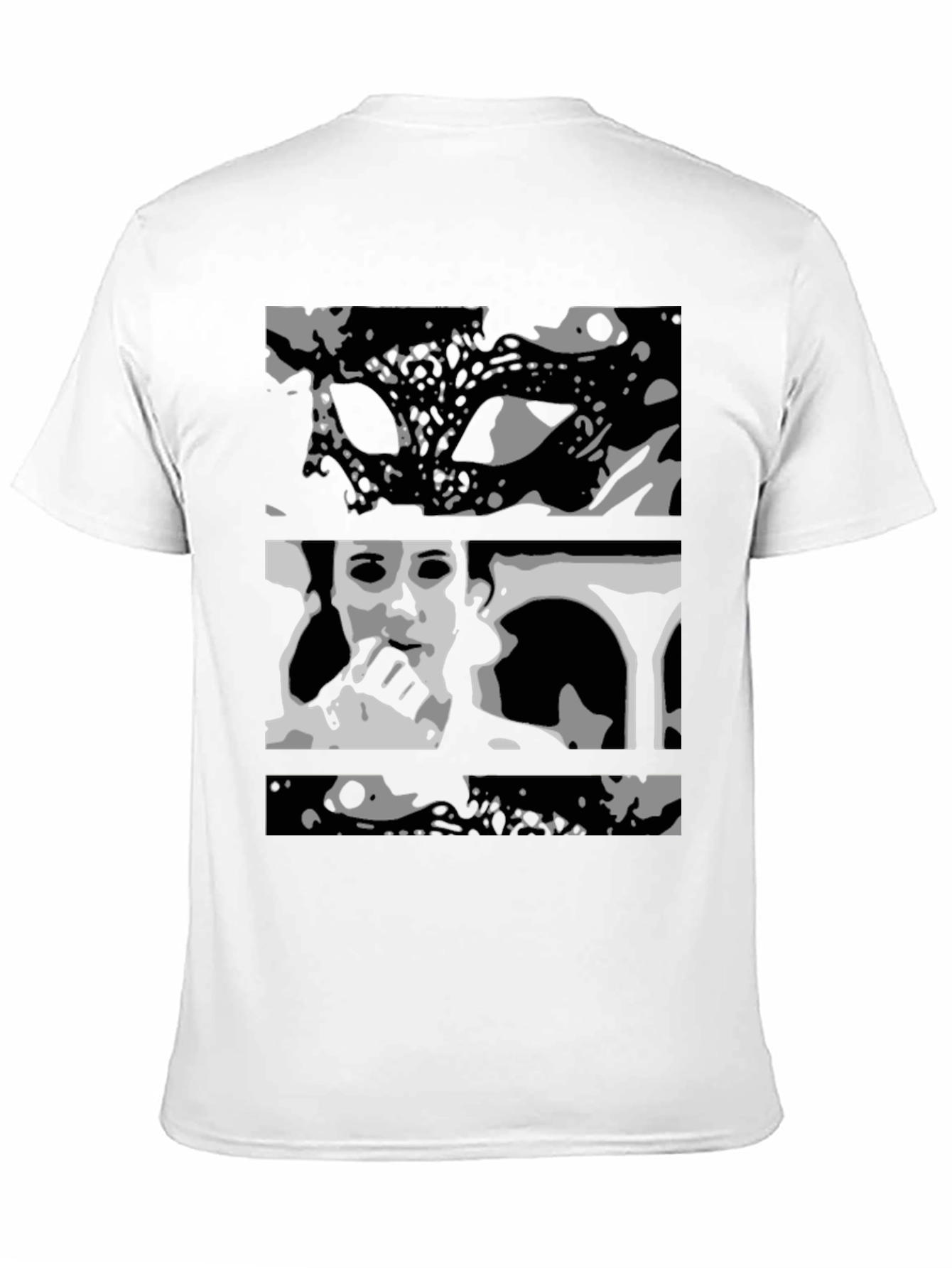 Abstract Black Graphic Print T-Shirt
