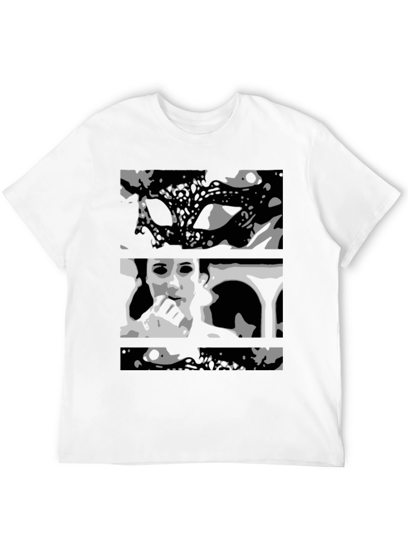 Abstract Black Graphic Print T-Shirt