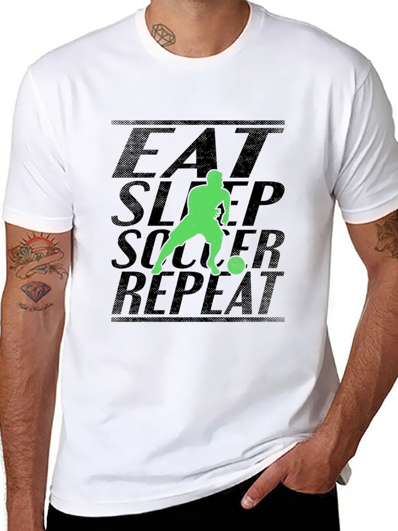 Eat Sleep Soccer Repeat Graphic T-Shirt