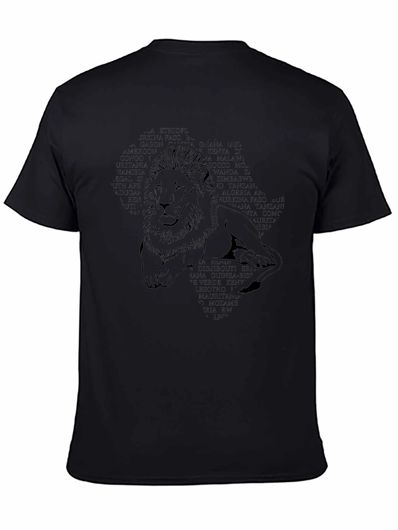 Africa Lion Country Names Mens T-Shirt