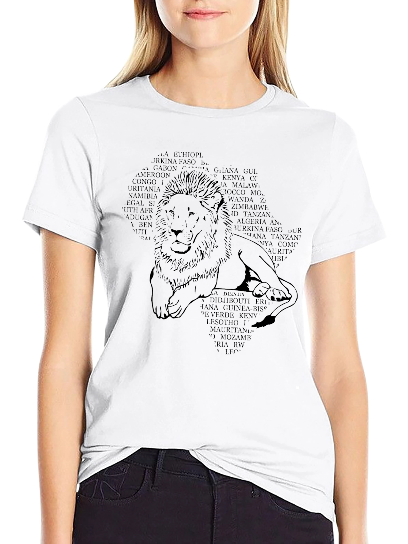 Africa Lion Country Names Mens T-Shirt
