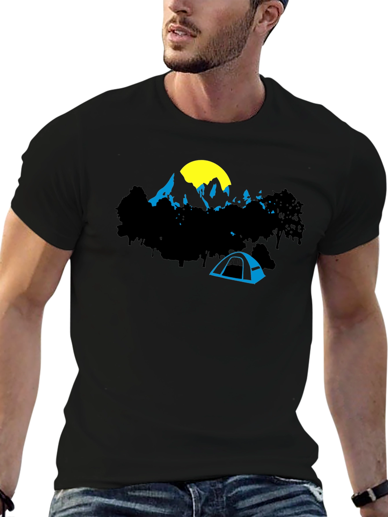 Mountain Tent Graphic Tee - Adventure Awaits