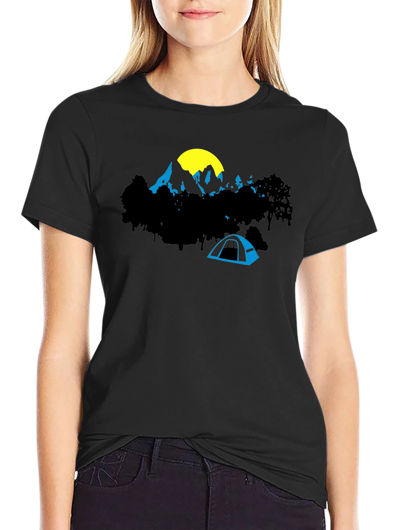 Mountain Tent Graphic Tee - Adventure Awaits