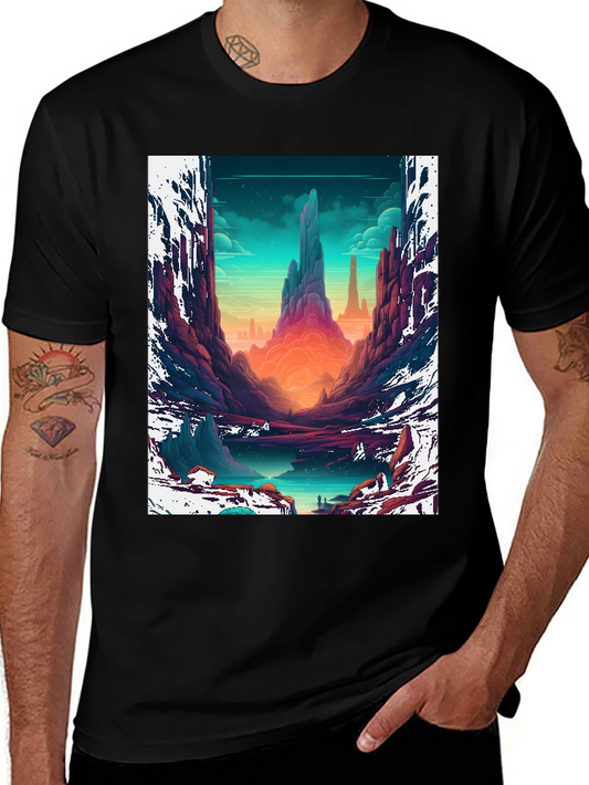 Epic Landscape Graphic Tee - Black