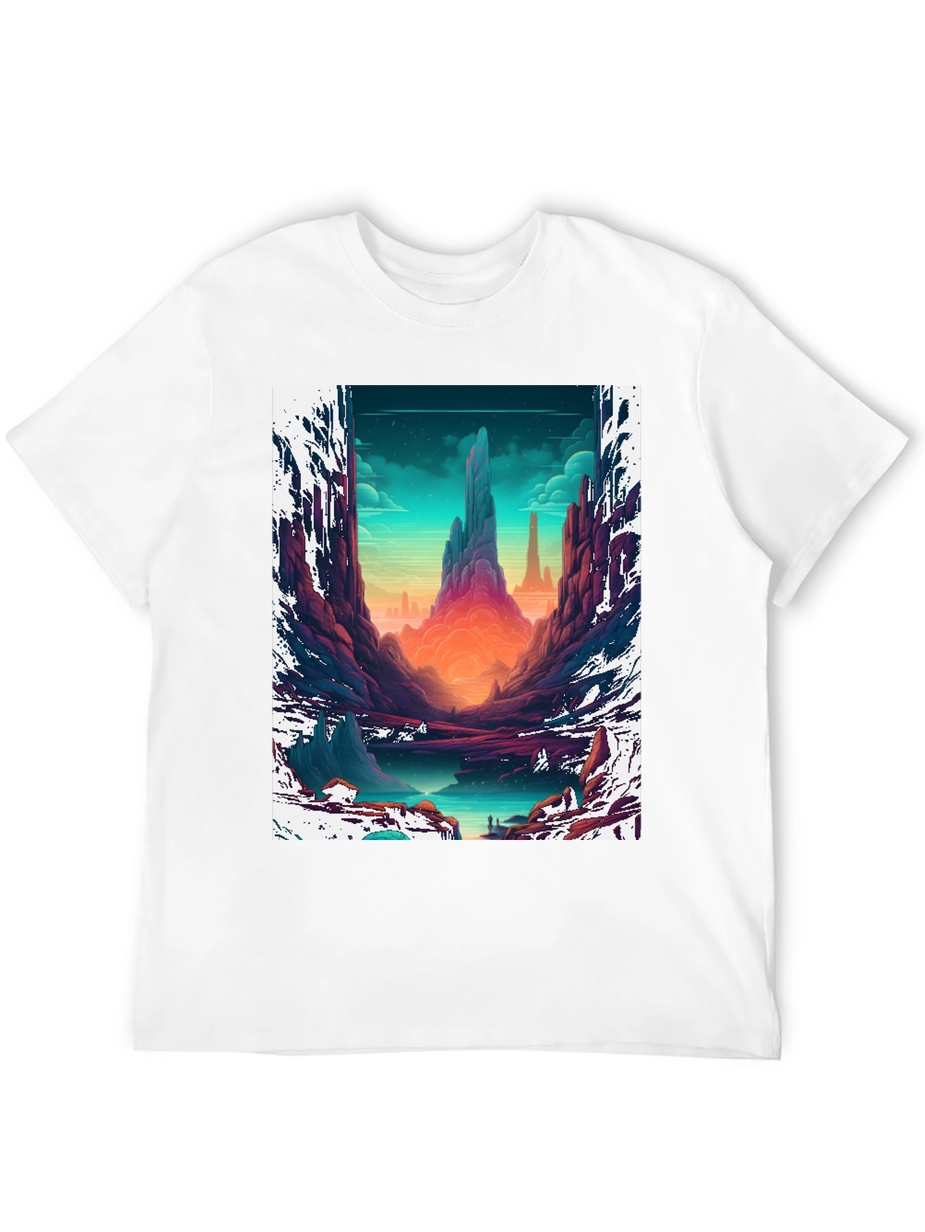 Epic Landscape Graphic Tee - Black