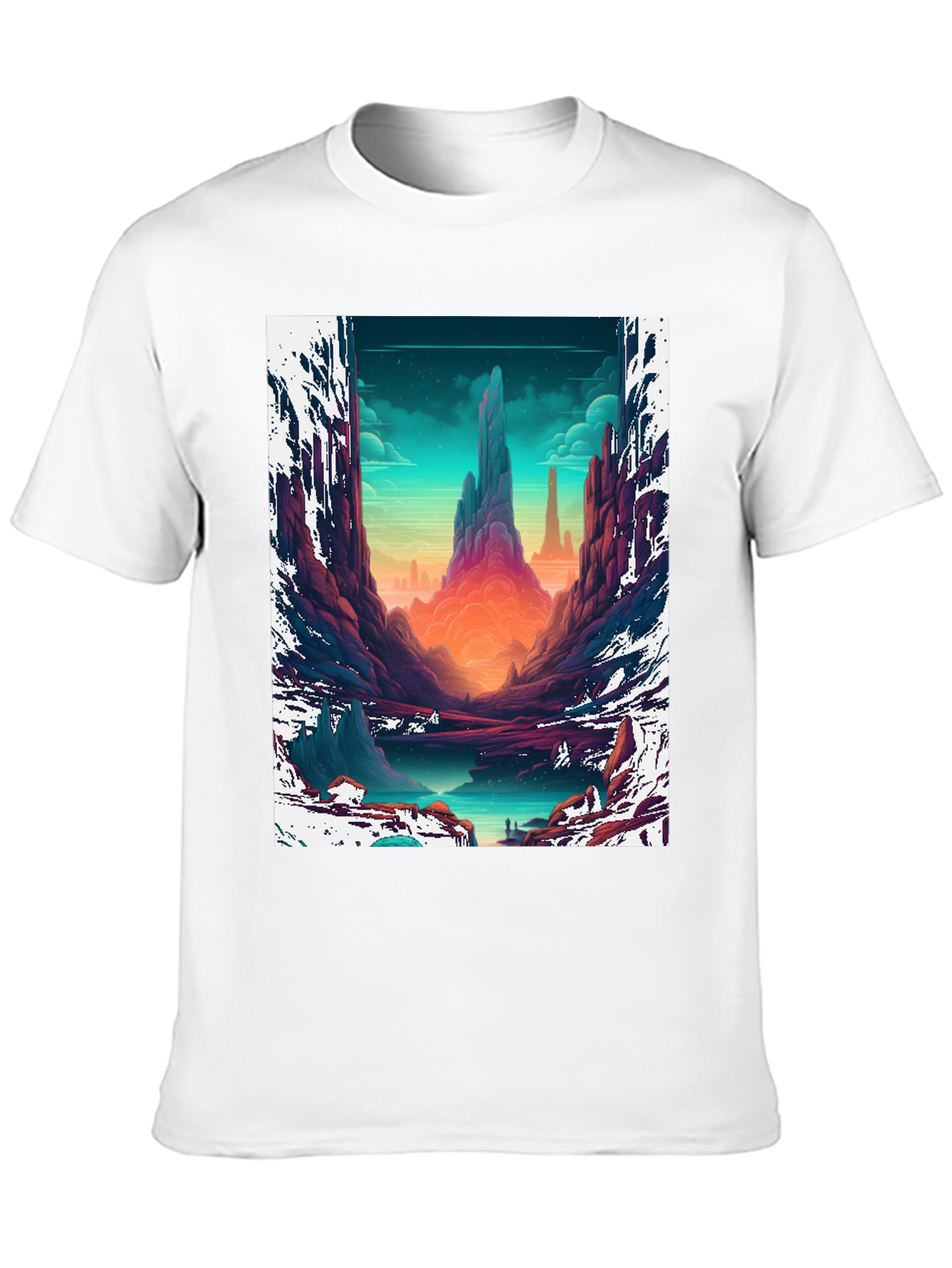 Epic Landscape Graphic Tee - Black