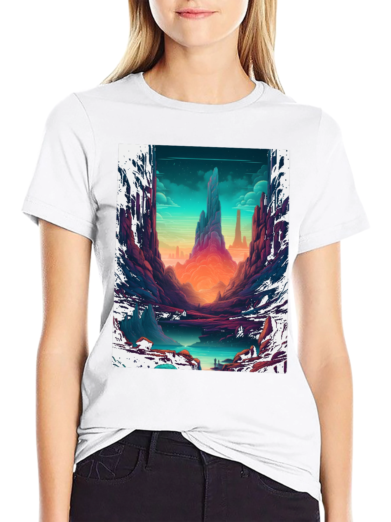 Epic Landscape Graphic Tee - Black