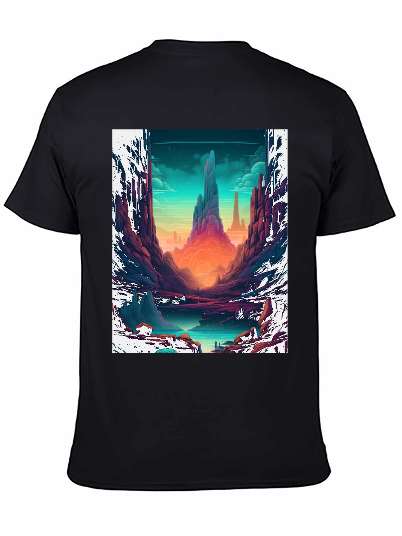 Epic Landscape Graphic Tee - Black