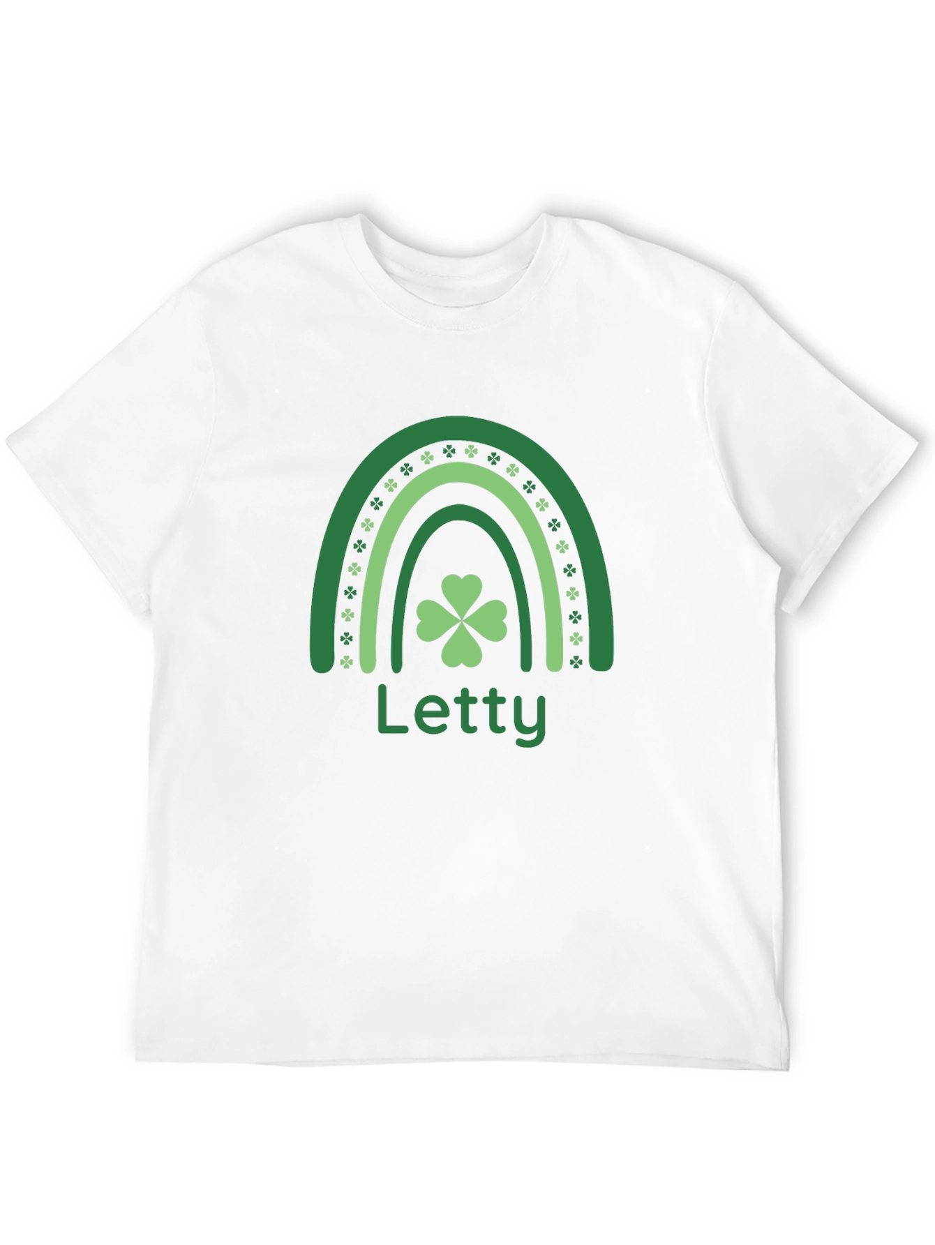 Letty St. Patricks Day Rainbow Clover T-Shirt