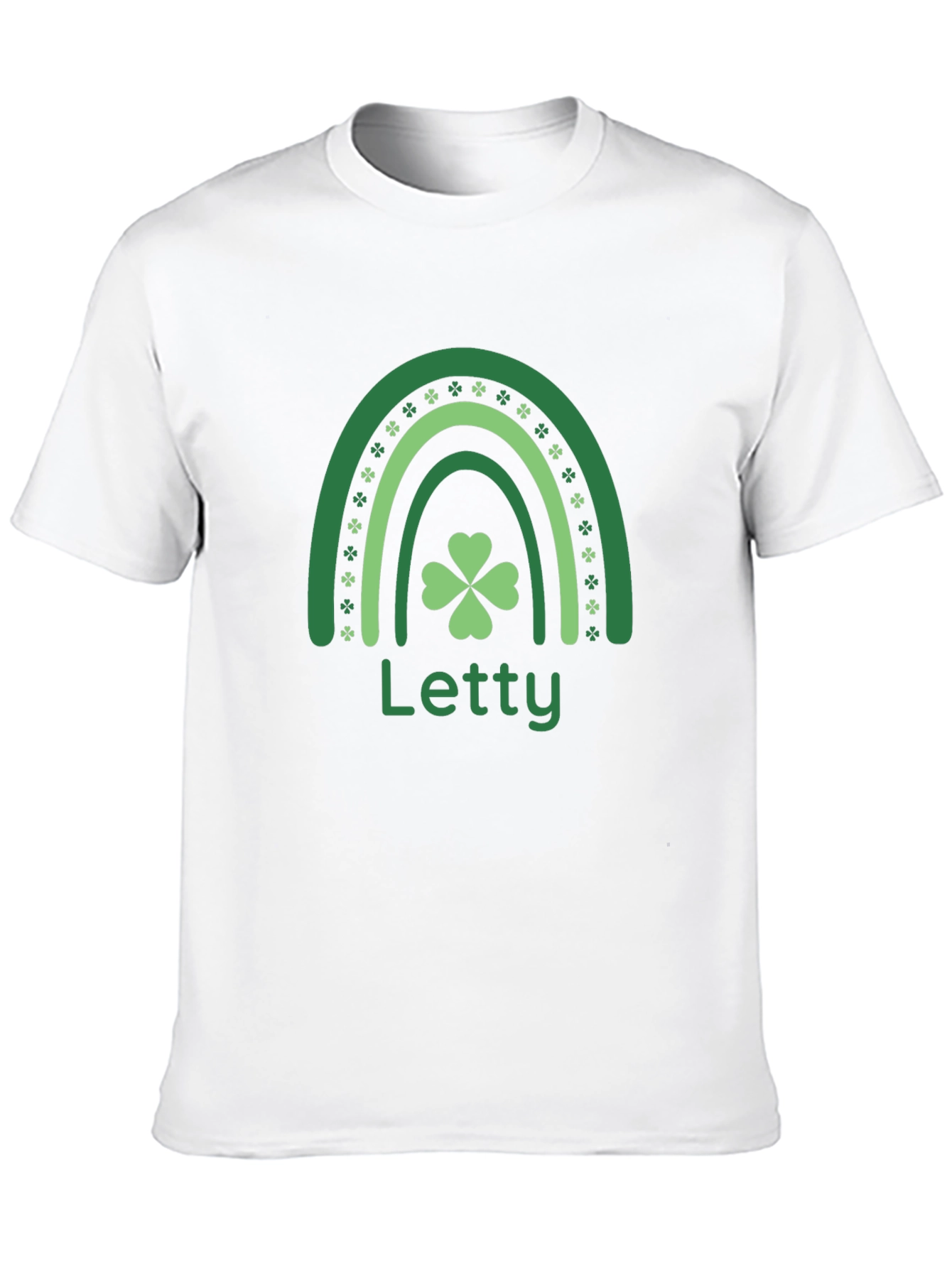 Letty St. Patricks Day Rainbow Clover T-Shirt