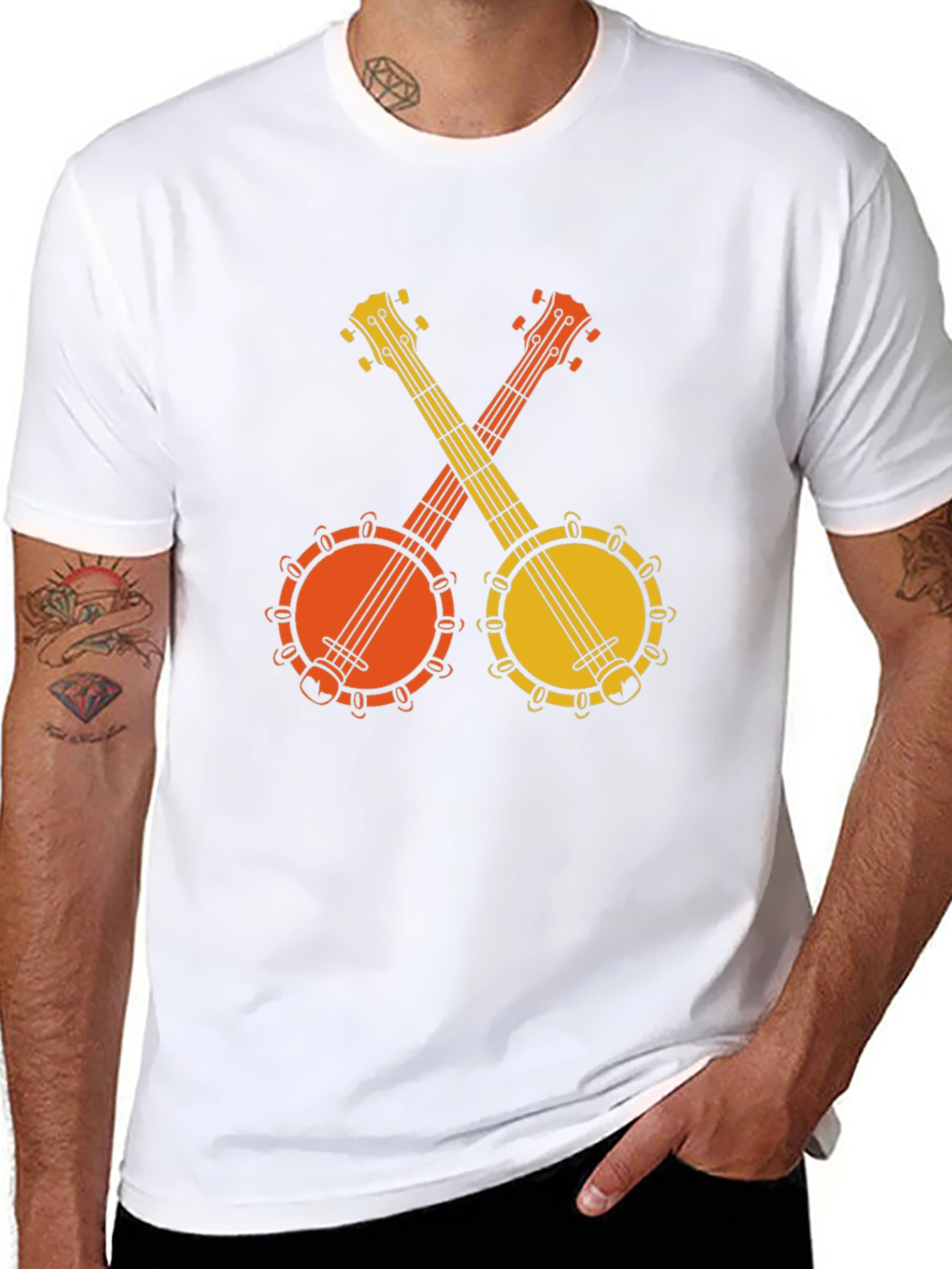 Retro Banjo T-Shirt - Musical Instrument Tee