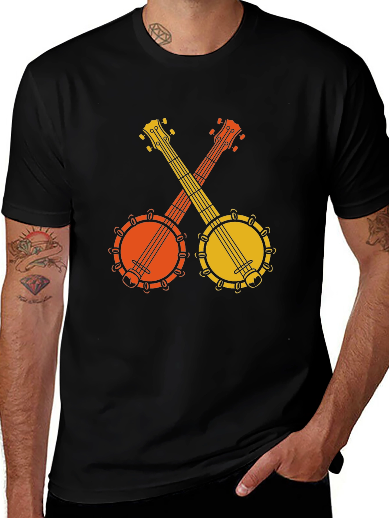 Retro Banjo T-Shirt - Musical Instrument Tee