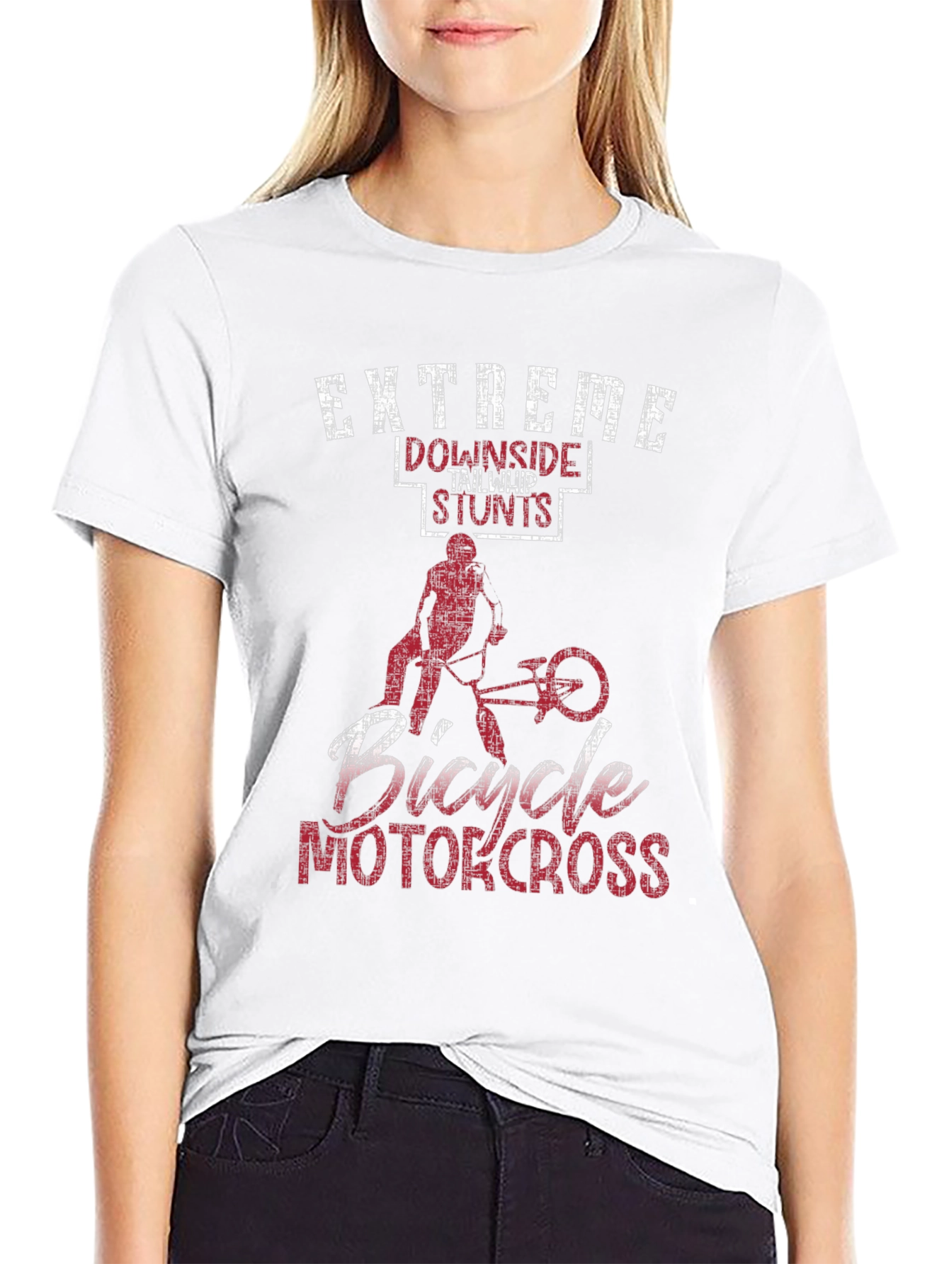 Extreme Downside Tailwhip Stunts Bicycle Motocross T-Shirt