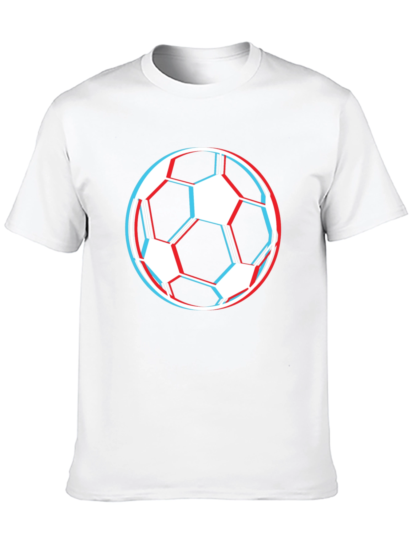 Soccer Ball Graphic Tee - Black Cotton T-Shirt