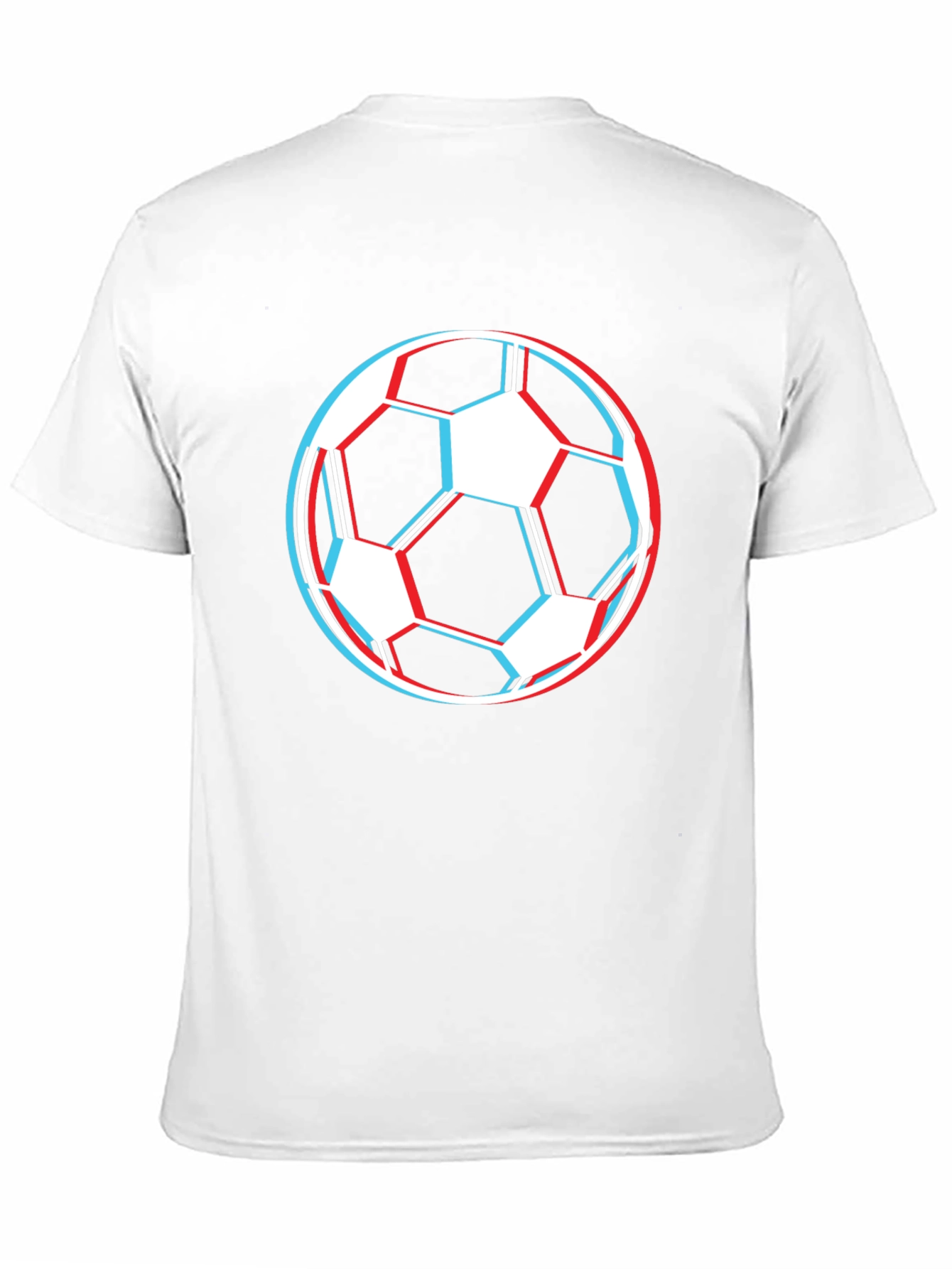 Soccer Ball Graphic Tee - Black Cotton T-Shirt