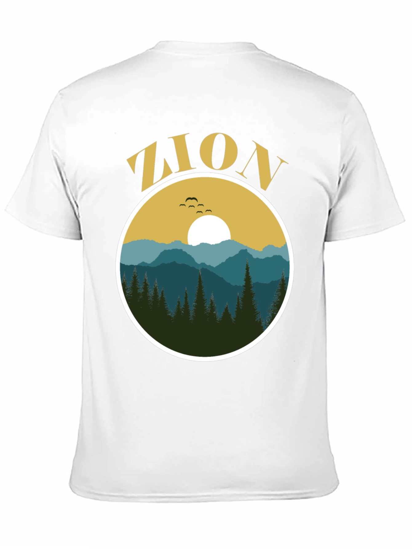Zion Nature Graphic Black T-Shirt