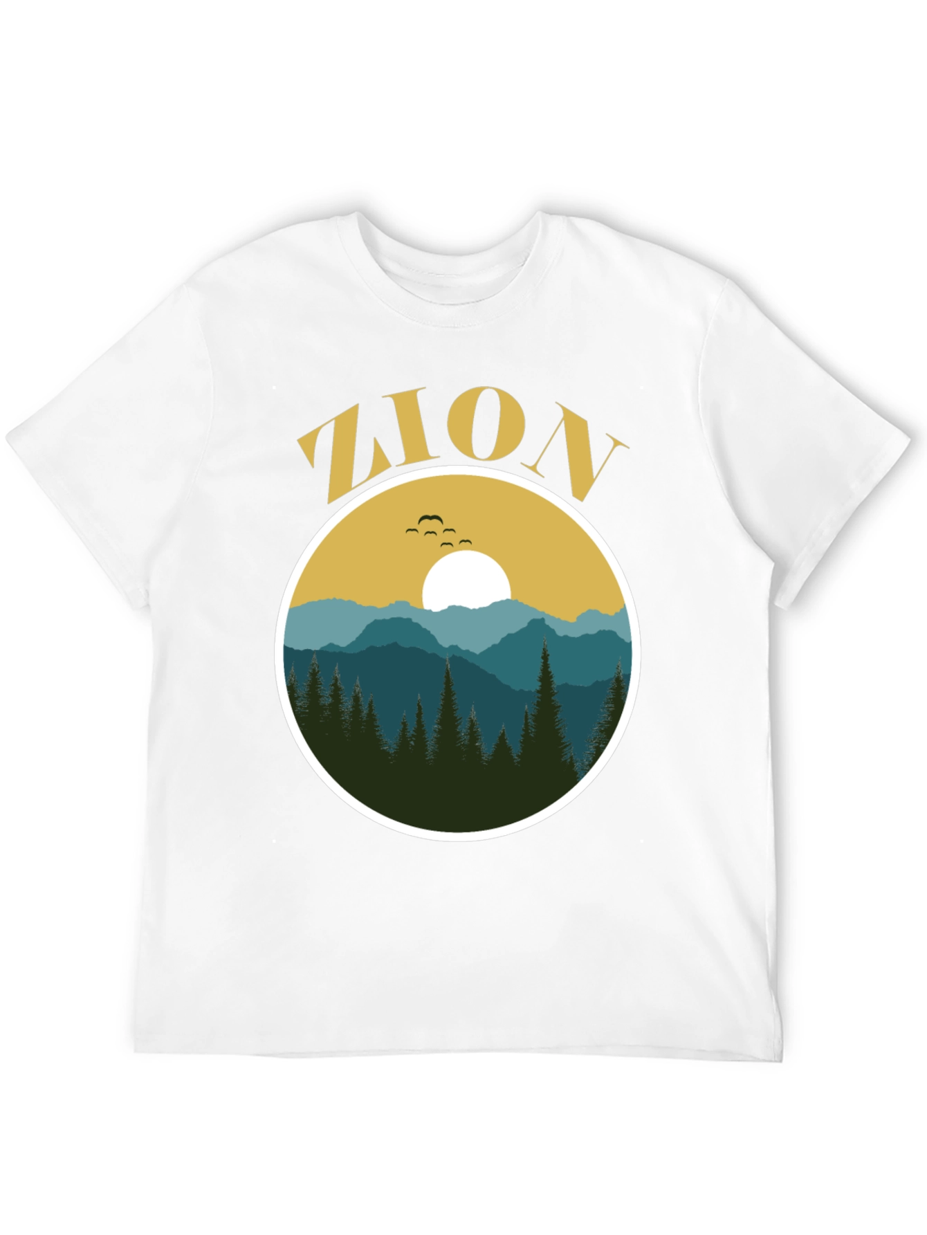 Zion Nature Graphic Black T-Shirt