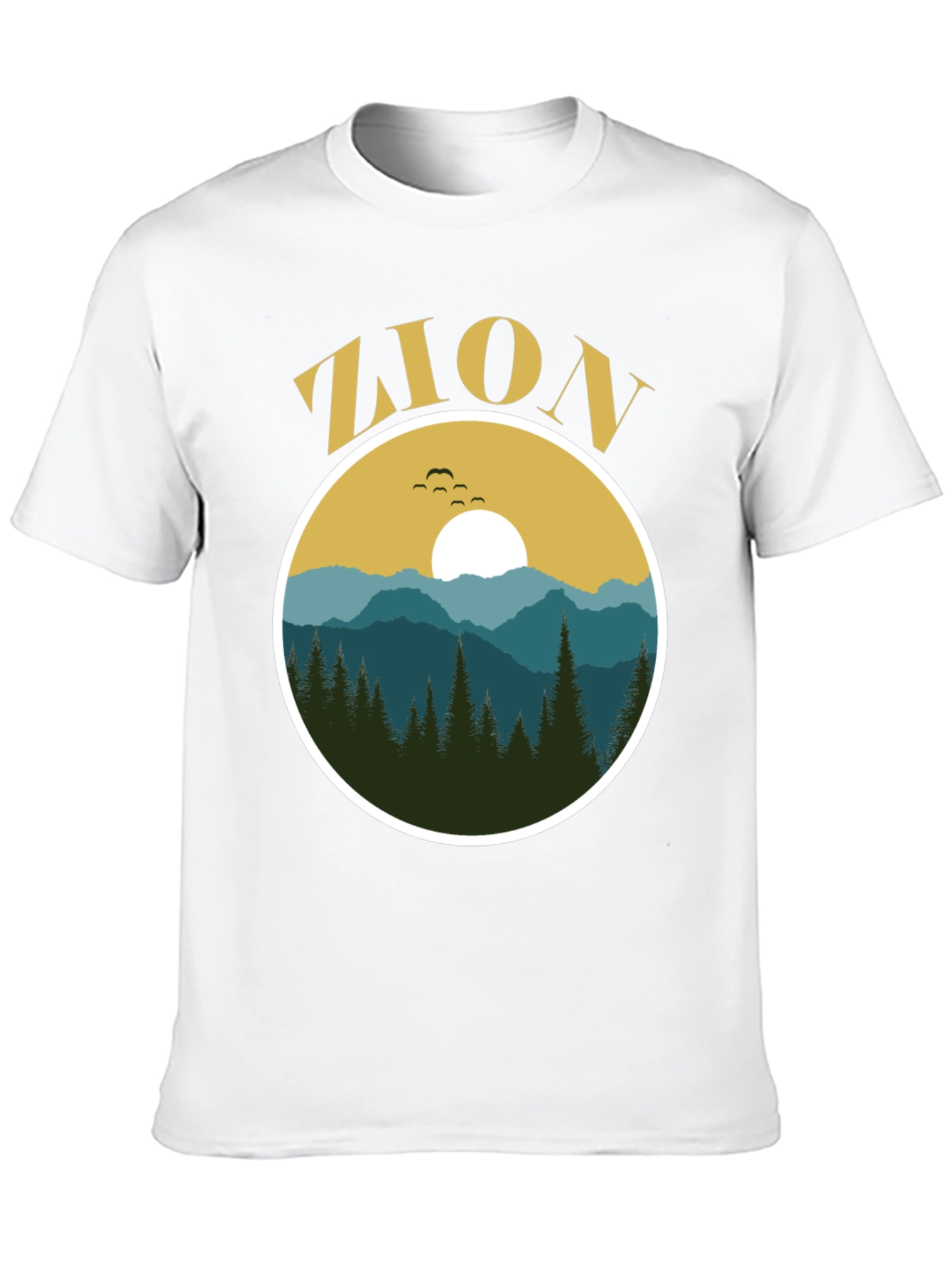 Zion Nature Graphic Black T-Shirt