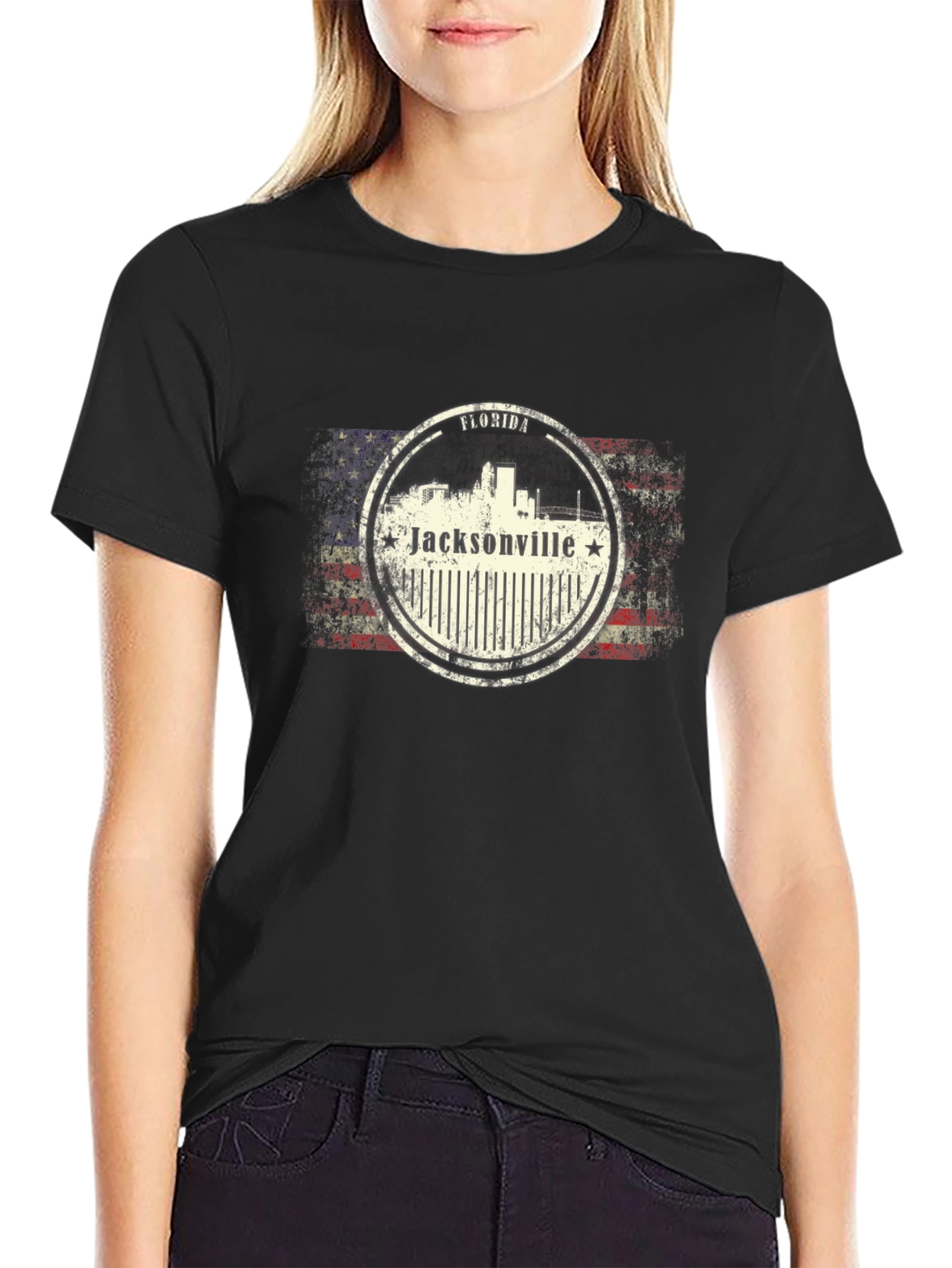 Jacksonville Florida USA Flag T-Shirt