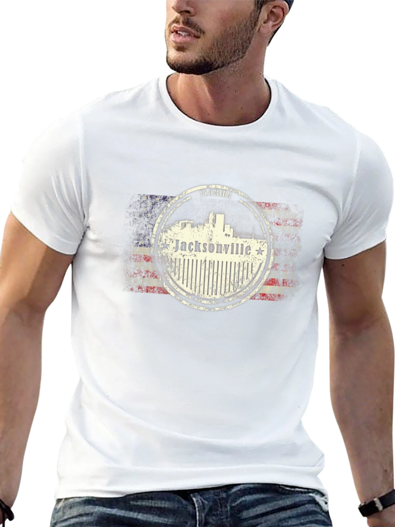 Jacksonville Florida USA Flag T-Shirt