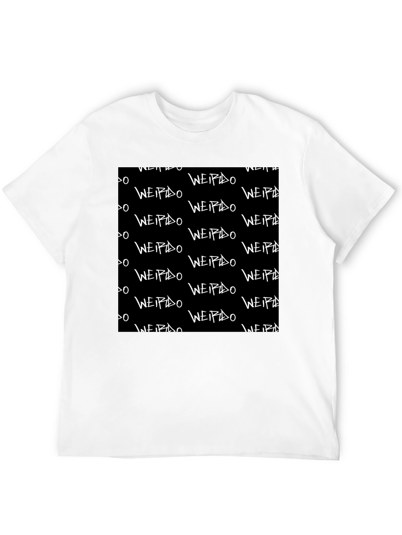 Weirdo Pattern Black Graphic Tee