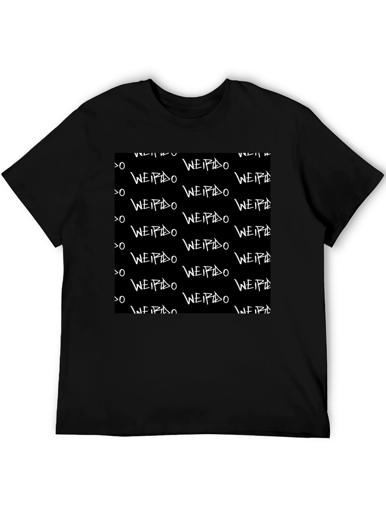 Weirdo Pattern Black Graphic Tee