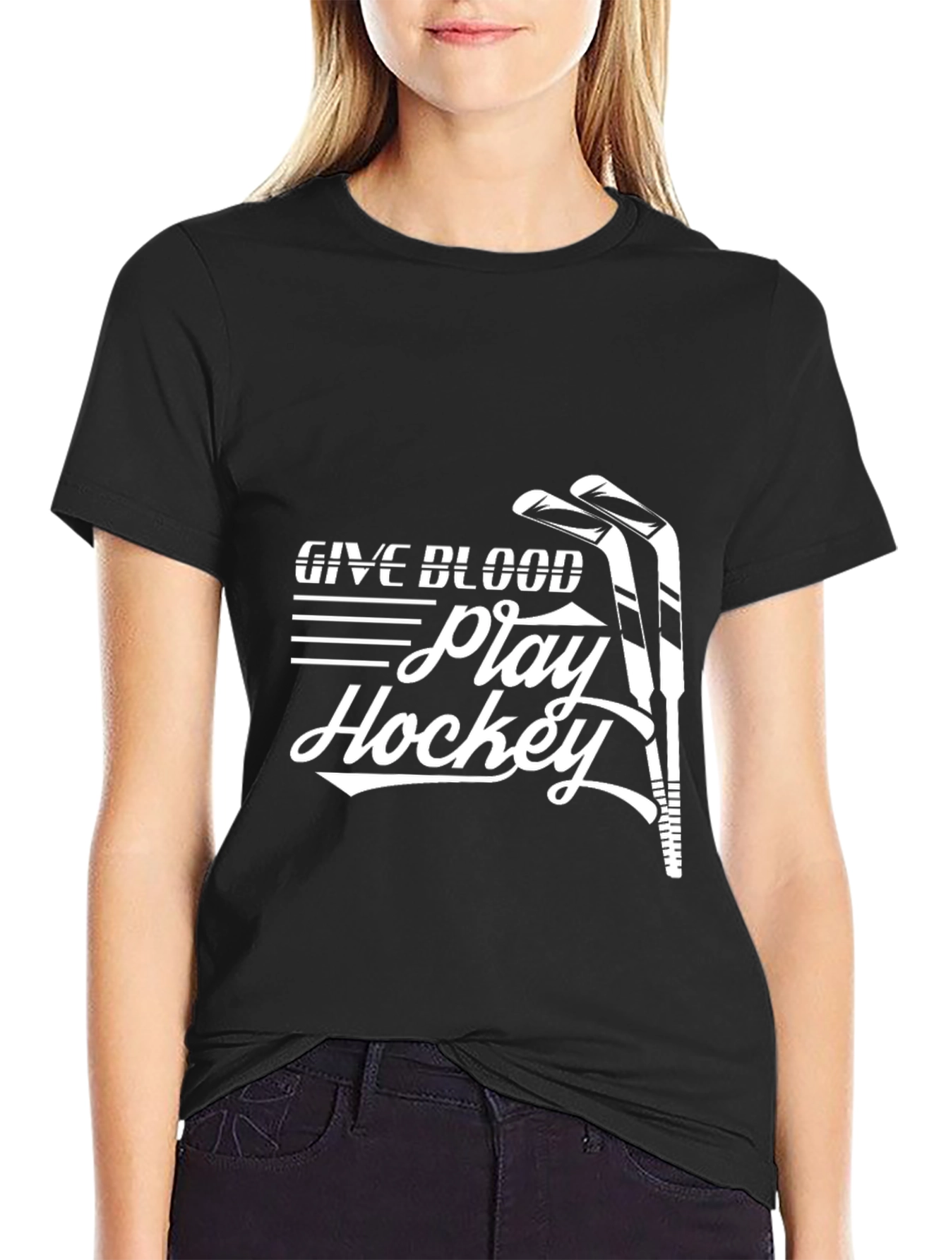 Give Blood Play Hockey T-Shirt