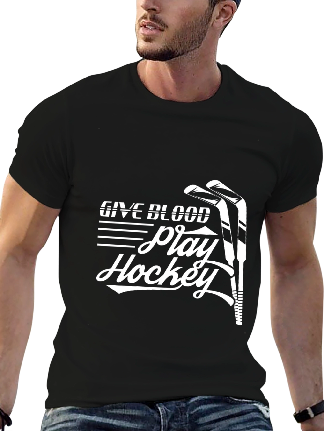 Give Blood Play Hockey T-Shirt