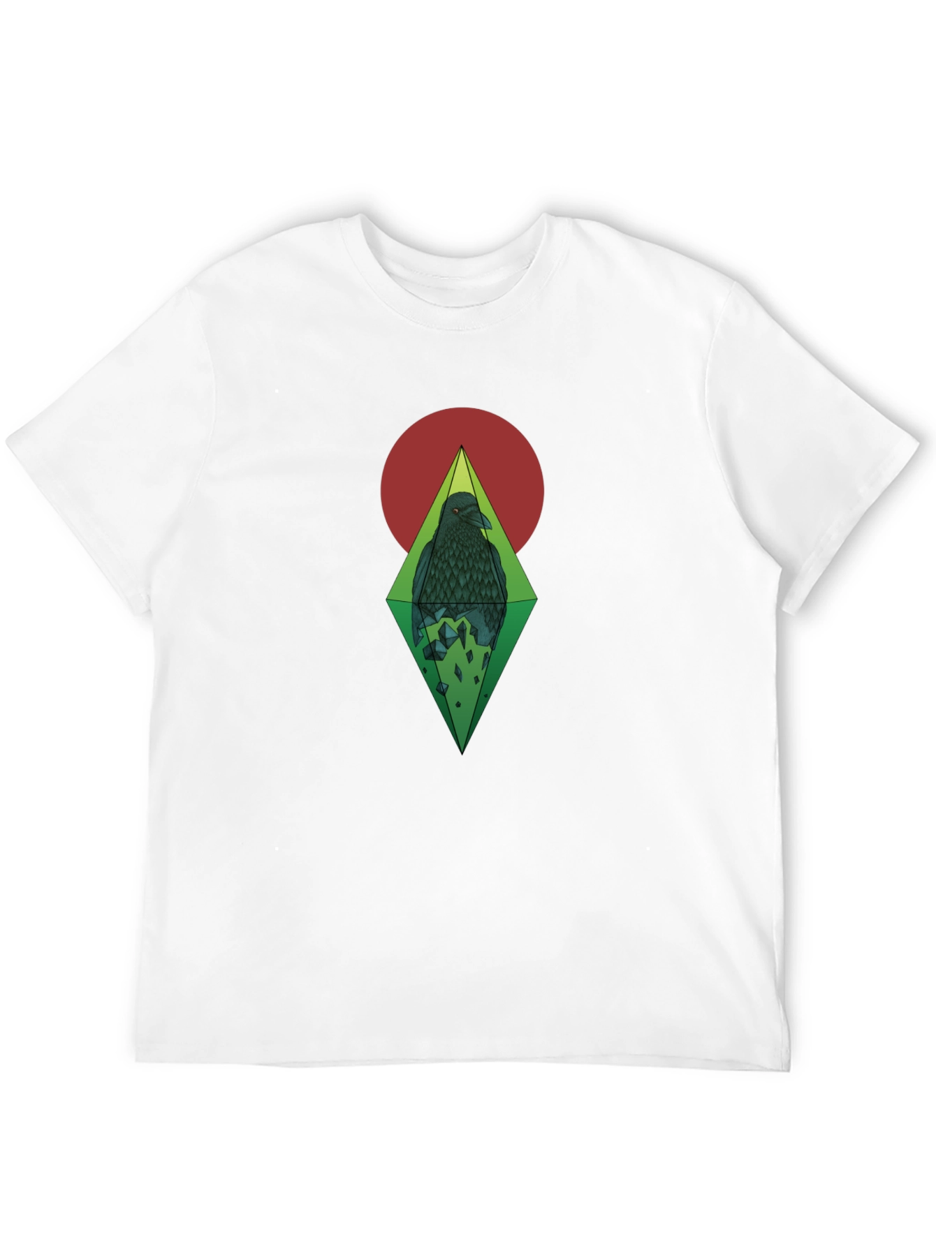 Raven Graphic Print Black T-Shirt