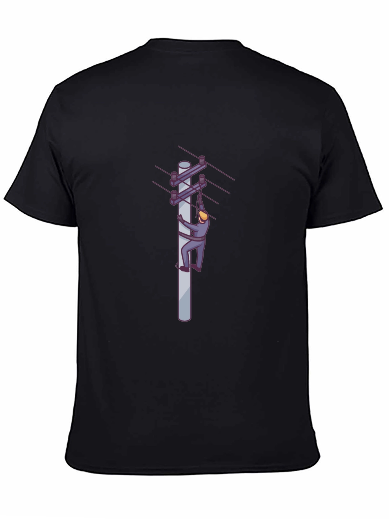 Electrician T-Shirt - Mens Black Crew Neck Tee