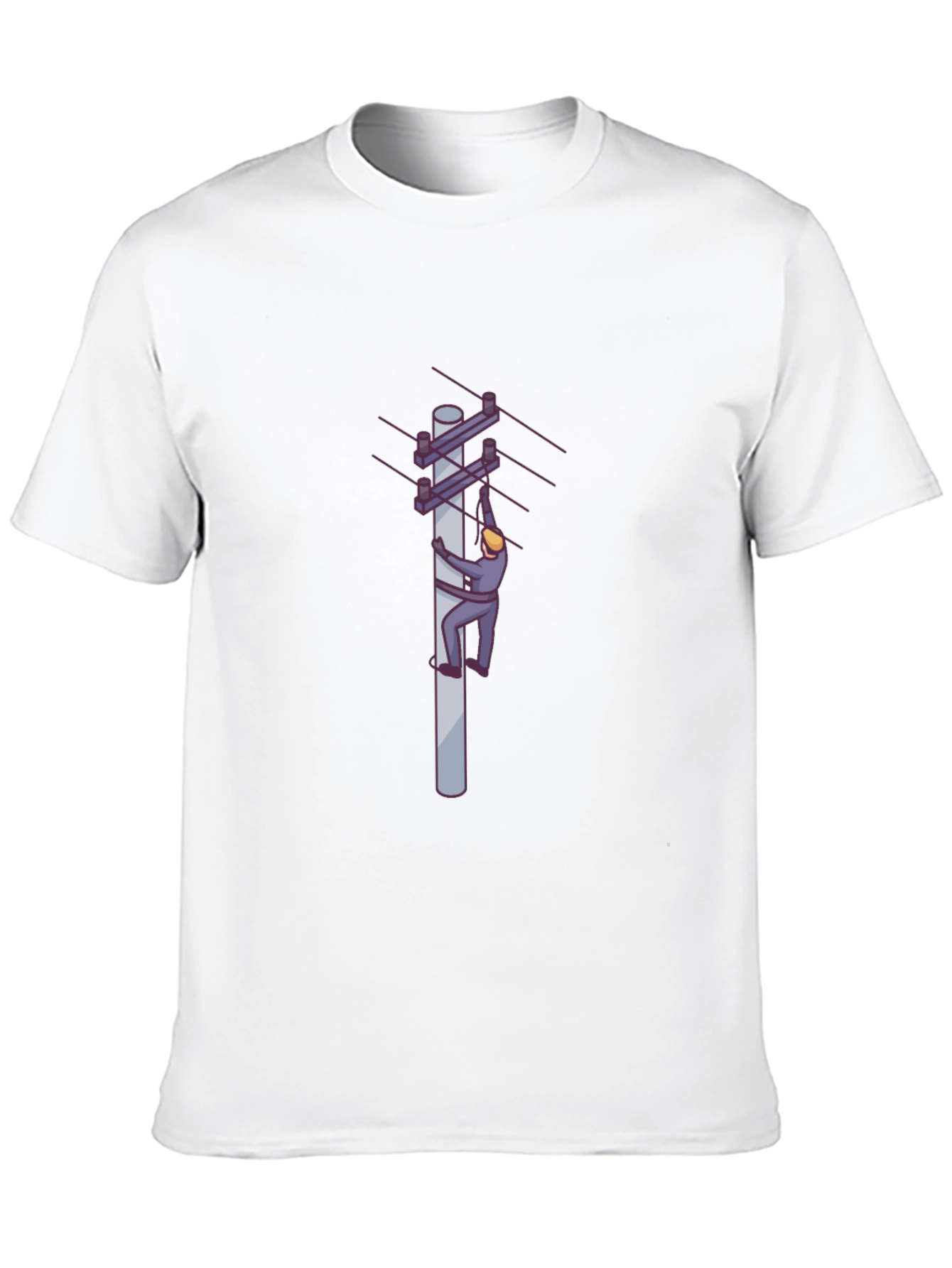 Electrician T-Shirt - Mens Black Crew Neck Tee