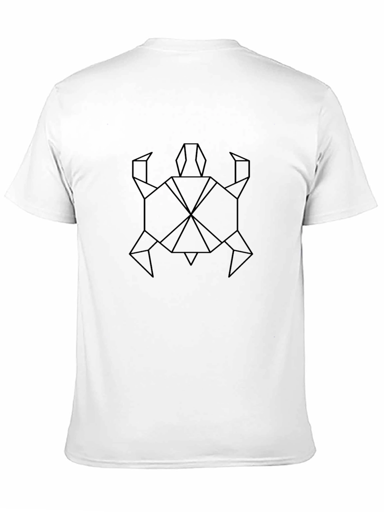 Geometric Turtle Graphic Tee - Black
