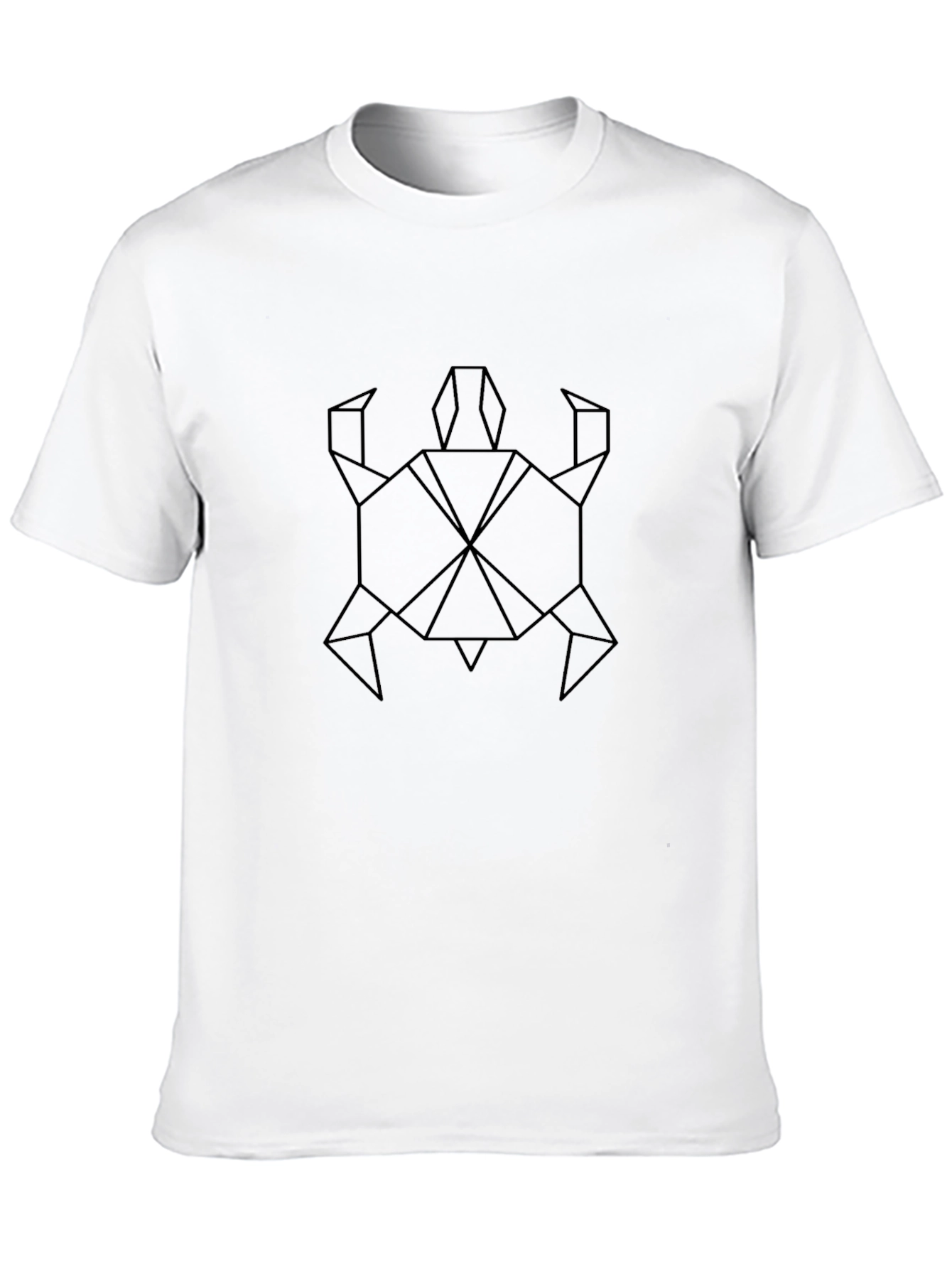 Geometric Turtle Graphic Tee - Black