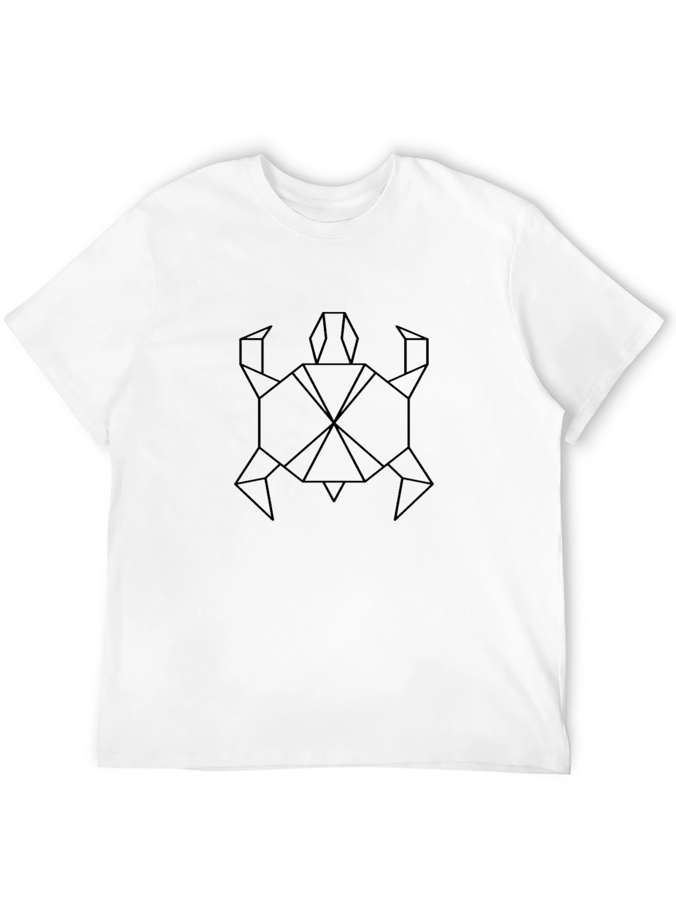 Geometric Turtle Graphic Tee - Black