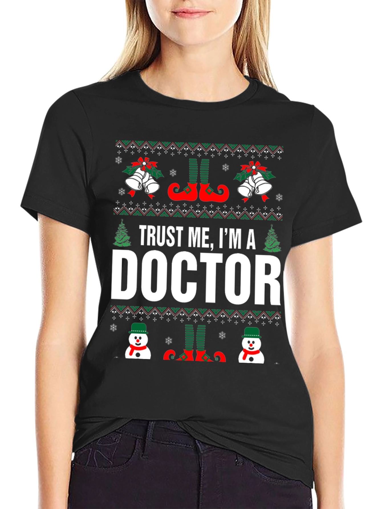 Trust Me Im A Doctor Christmas Graphic Tee