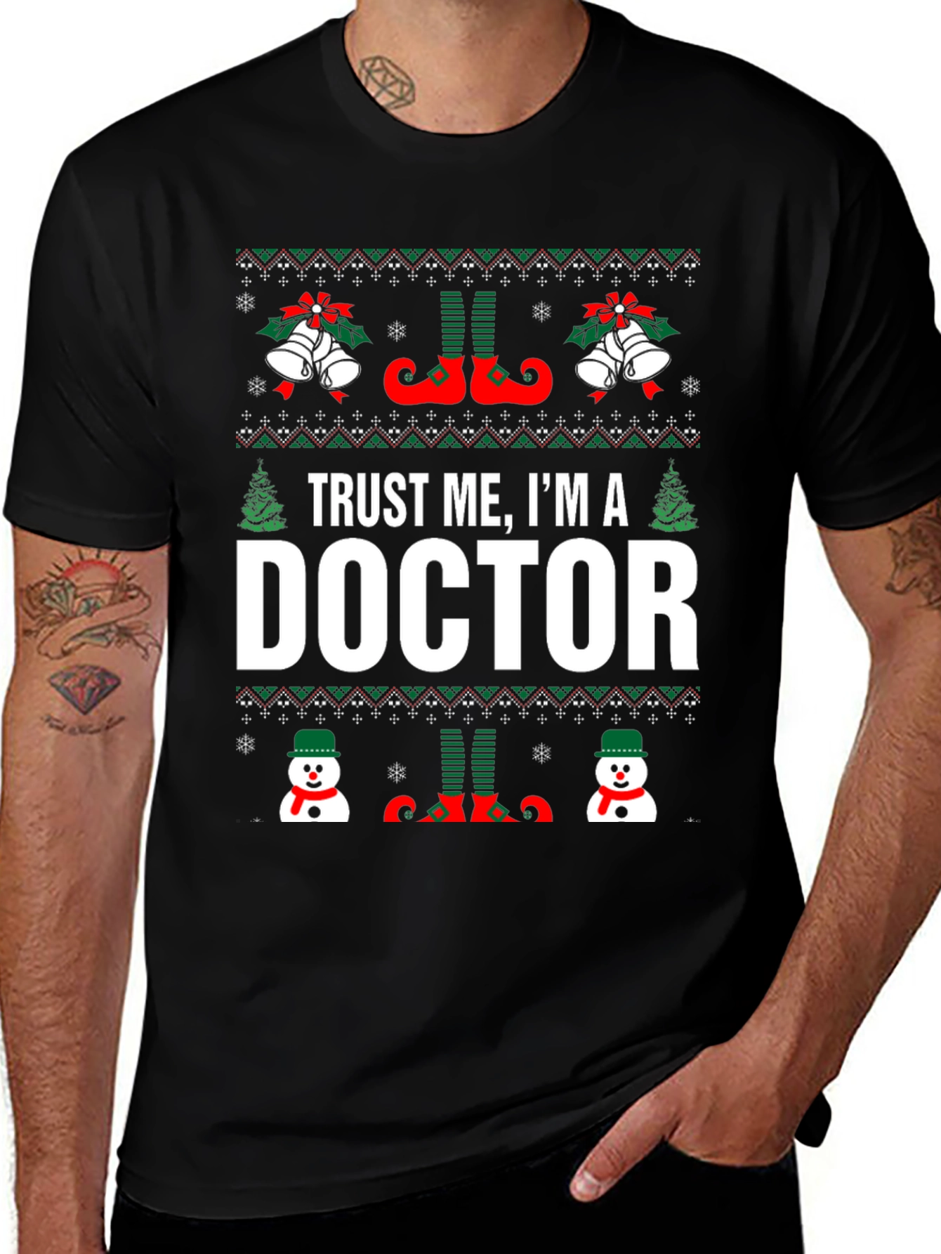Trust Me Im A Doctor Christmas Graphic Tee