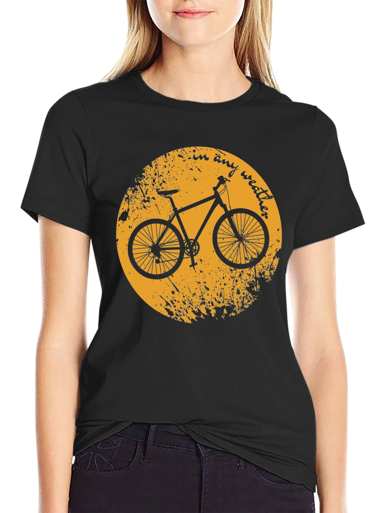 Bike T-Shirt - In Any Weather Design