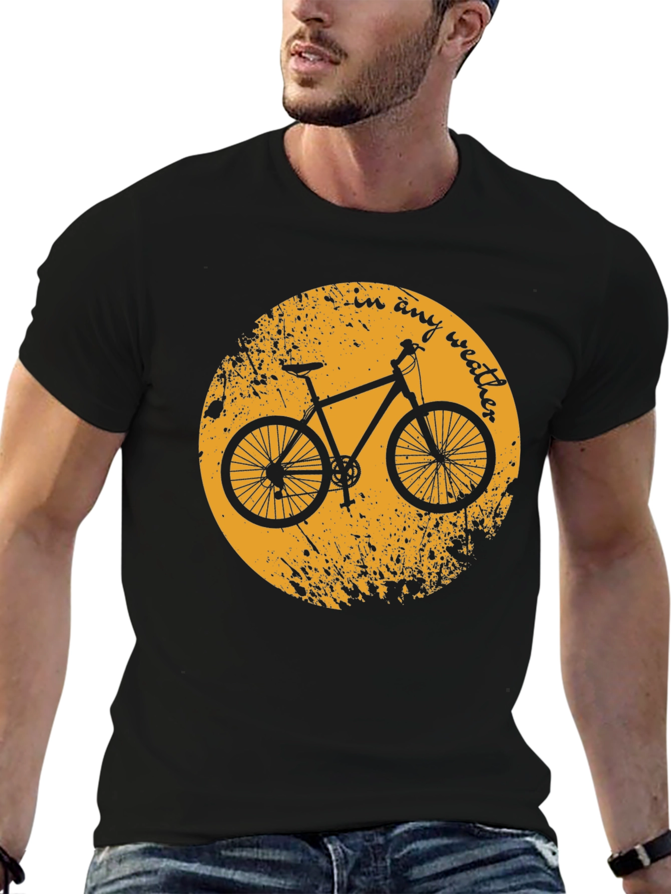 Bike T-Shirt - In Any Weather Design