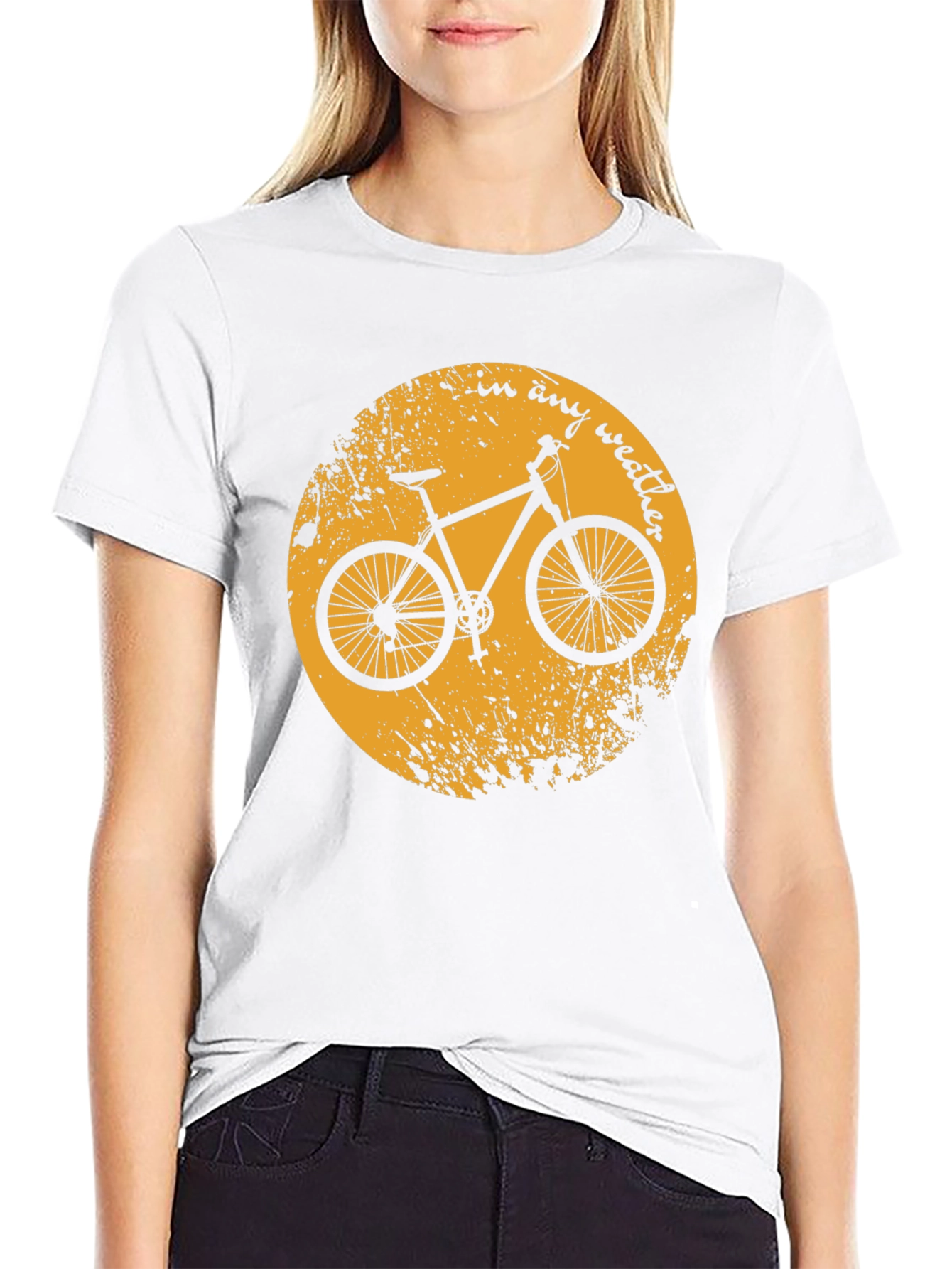 Bike T-Shirt - In Any Weather Design