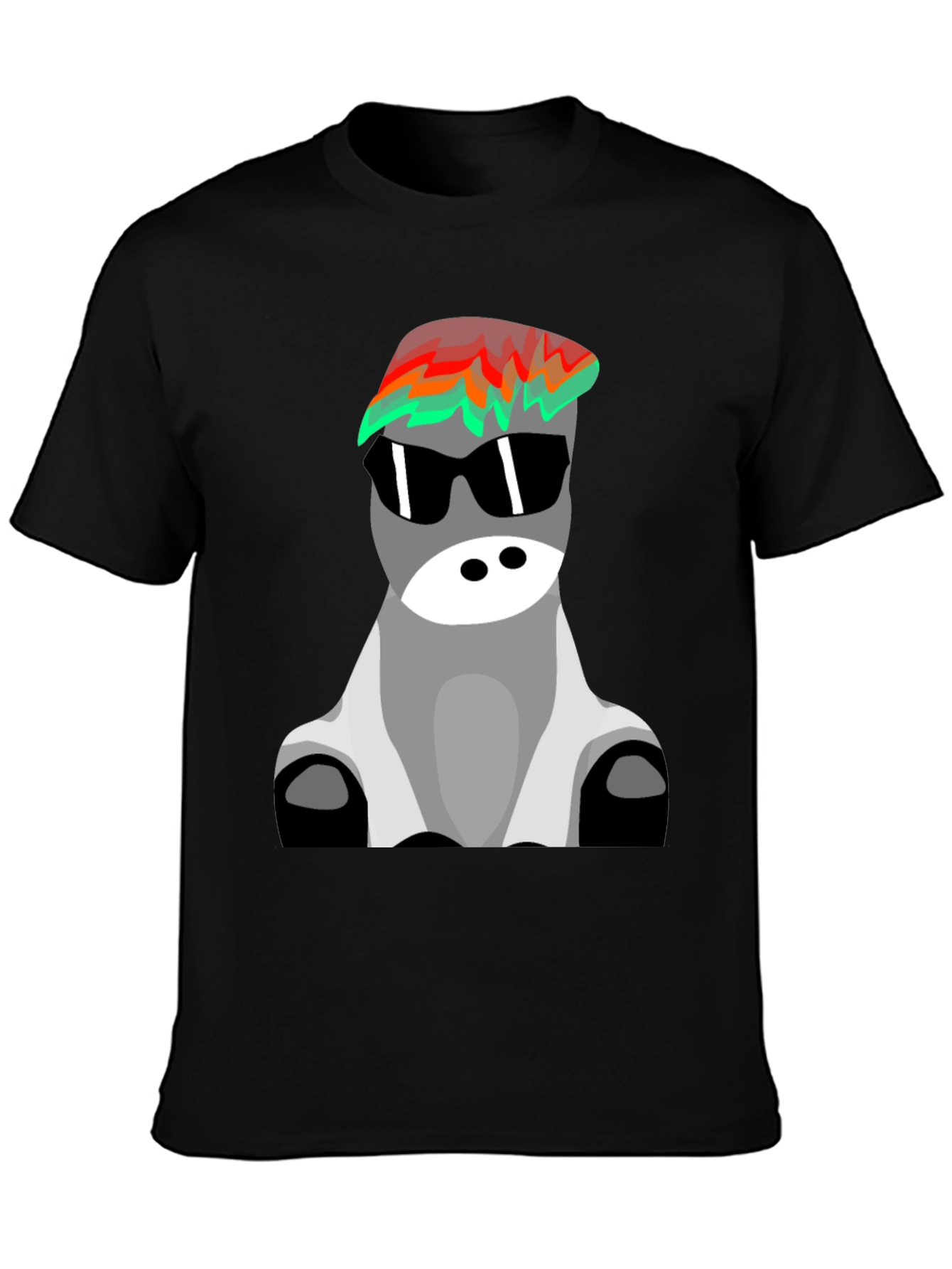 Cool Donkey Graphic T-Shirt - Black