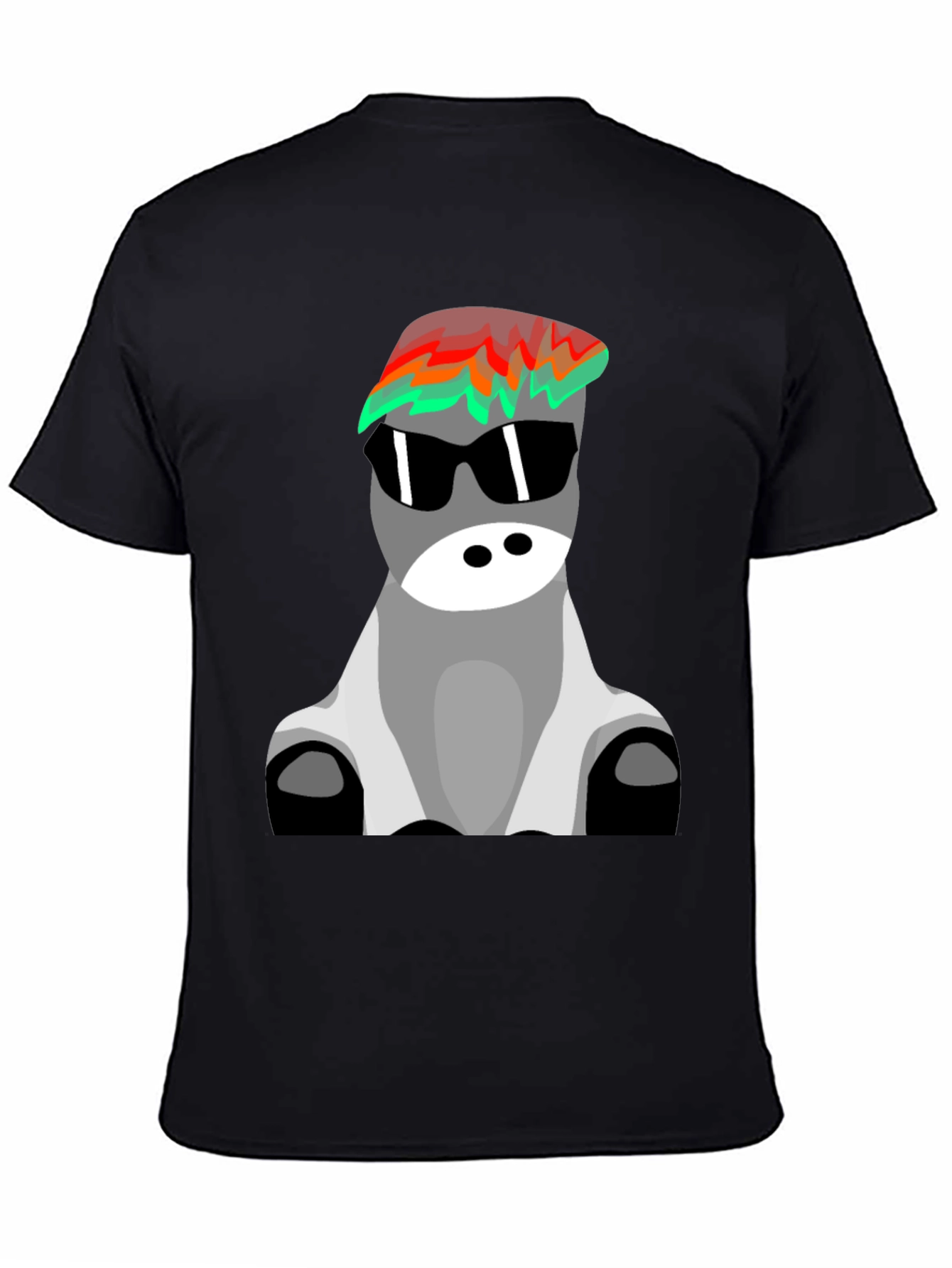 Cool Donkey Graphic T-Shirt - Black