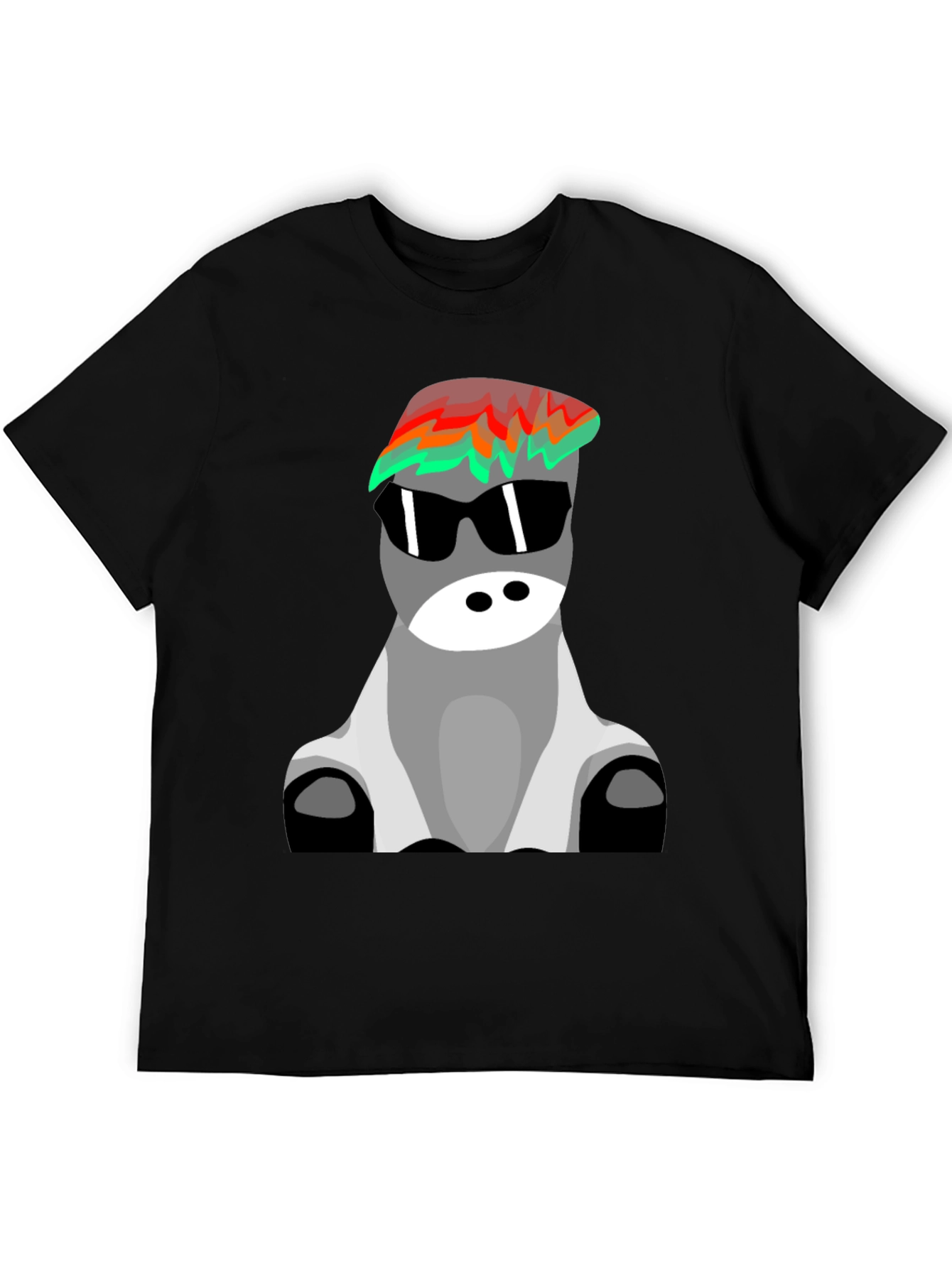 Cool Donkey Graphic T-Shirt - Black