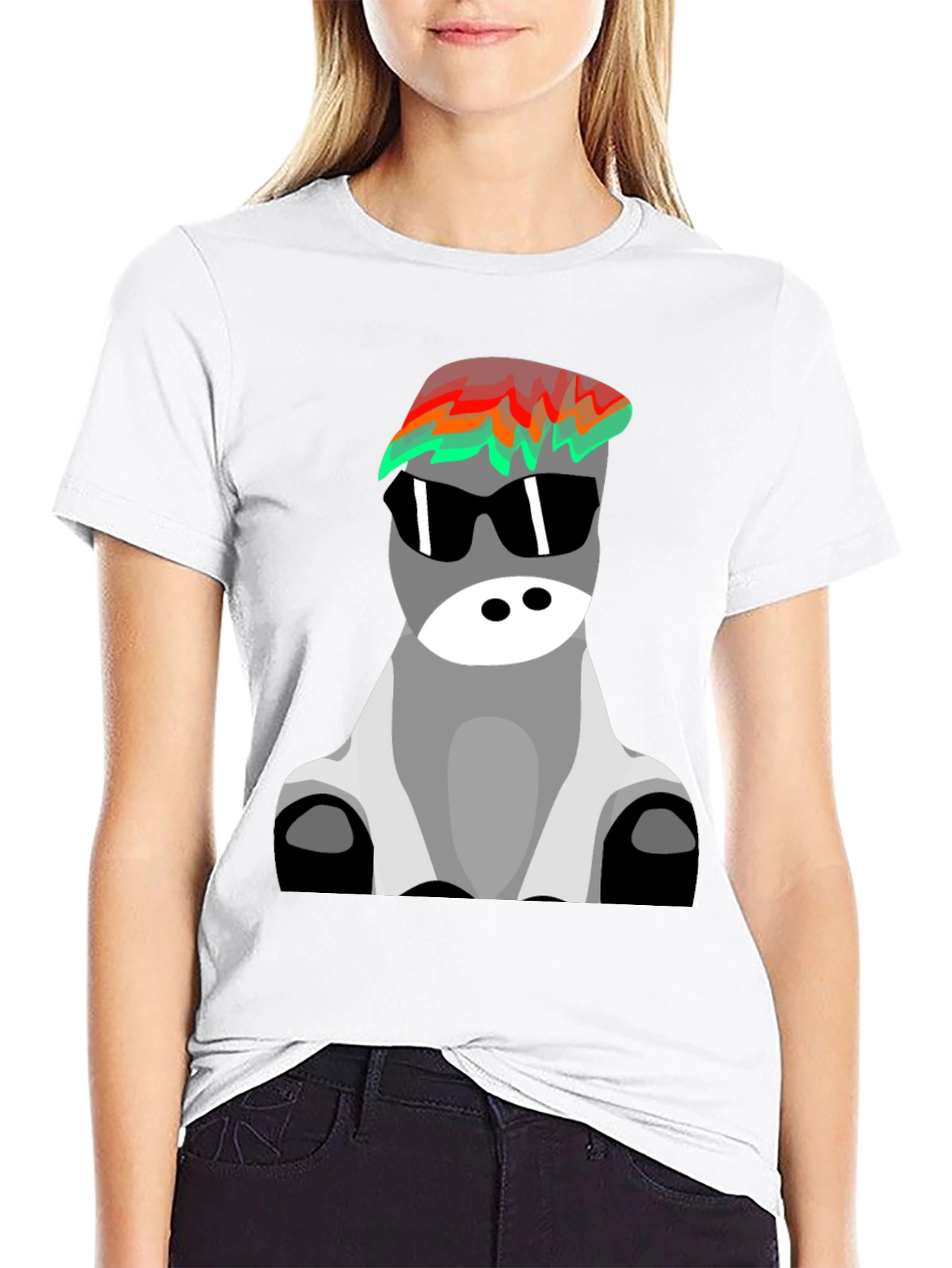 Cool Donkey Graphic T-Shirt - Black