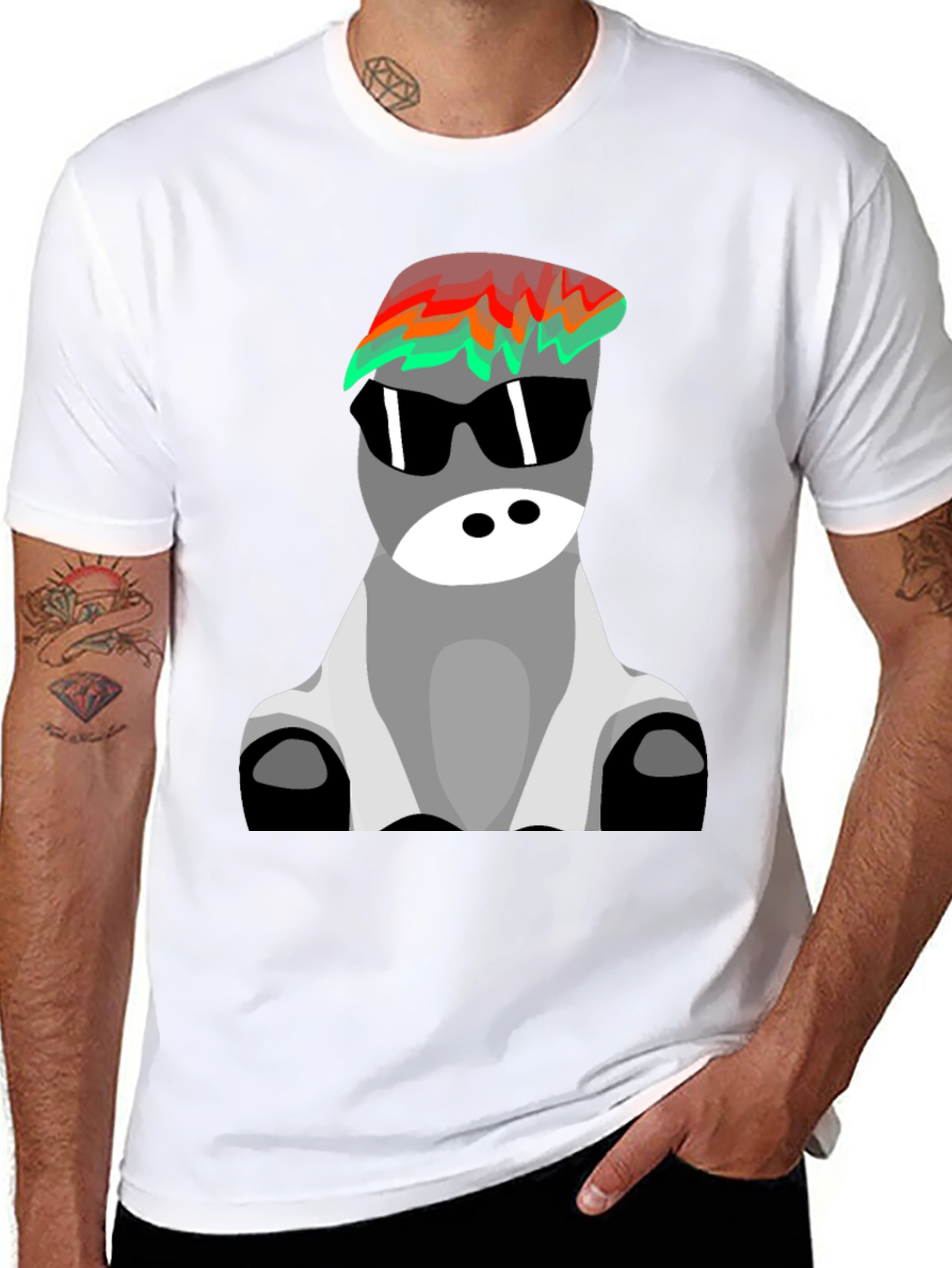 Cool Donkey Graphic T-Shirt - Black