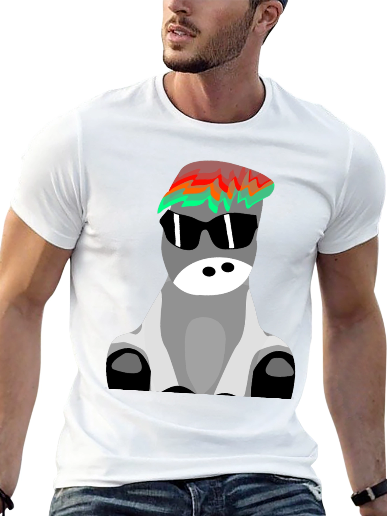 Cool Donkey Graphic T-Shirt - Black
